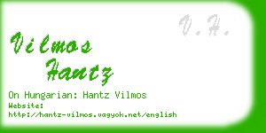 vilmos hantz business card